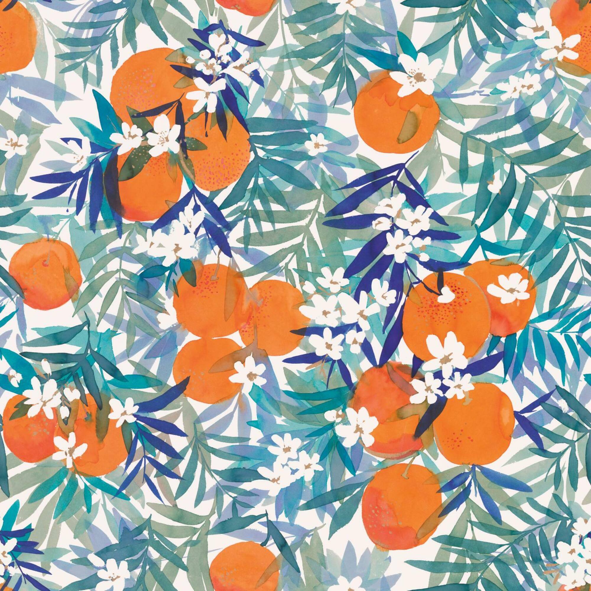 RoomMates Orange Blossom Peel & Stick Wallpaper